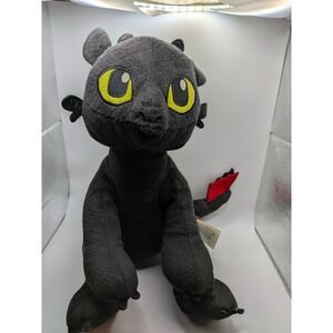 DreamWorks Dragons Toothless Night Fury Plush Black Stuffed Animal 2014 1059333